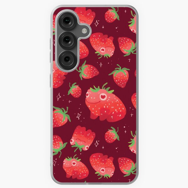 Aperçu de l'œuvre Motif répétitif de grenouilles fraises créée et vendue par Howlites.