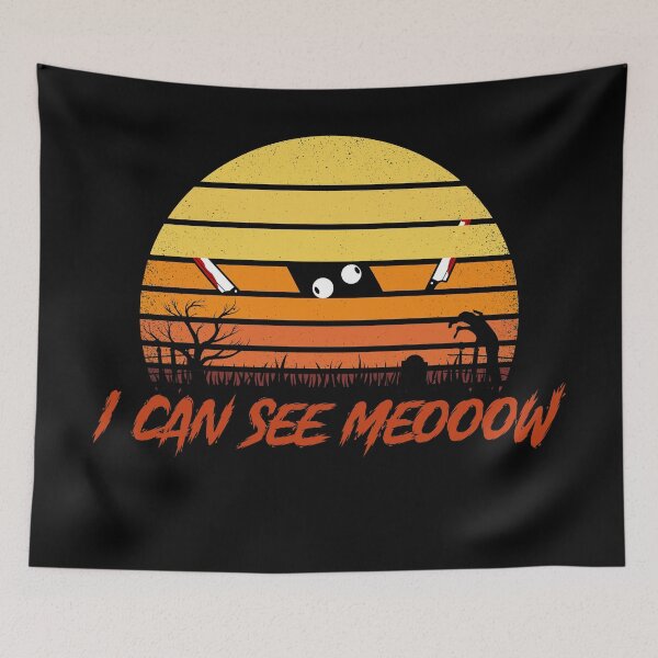 Item preview, FUNNY CAT WITH KNIFE, I CAN SEE YOU MEOOOW, HALLOWEEN GIFT designed and sold by TheFirstOne.