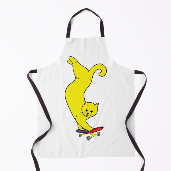SKATEBOARD'S CAT - Cat on a skateboard #2 / Billky Apron