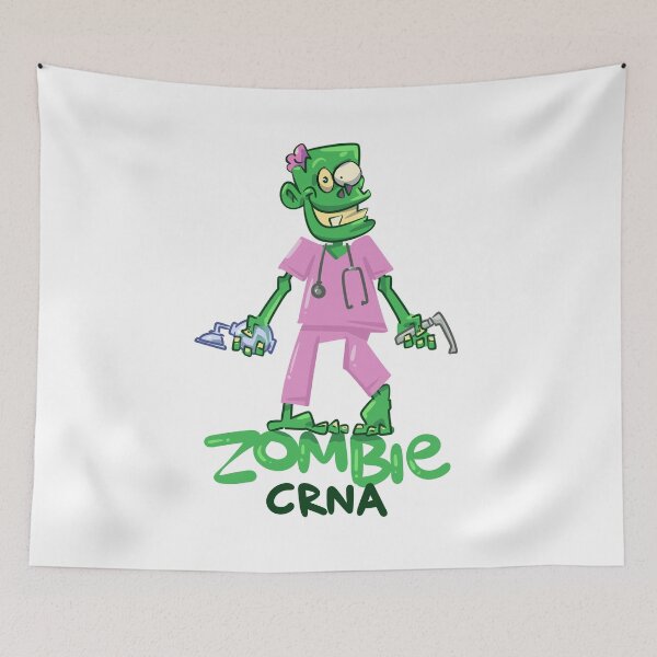 Item preview, Zombie CRNA Anesthesia Halloween design designed and sold by Buckanesthesia.
