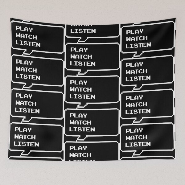 Item preview, Play watch listen retro arcade speech bubble designed and sold by Deegital18.