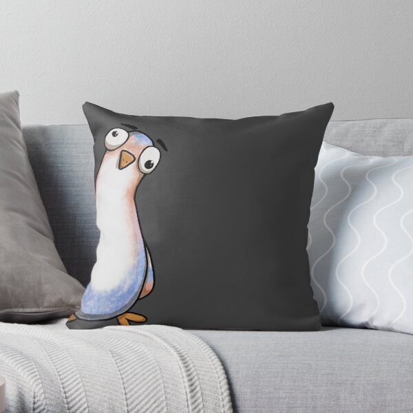 Curious Pigeon Stare Throw Pillow