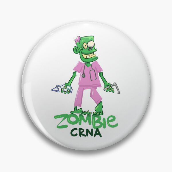 Artikelvorschau, Zombie CRNA Anästhesie Halloween Design entworfen und verkauft von Buckanesthesia.