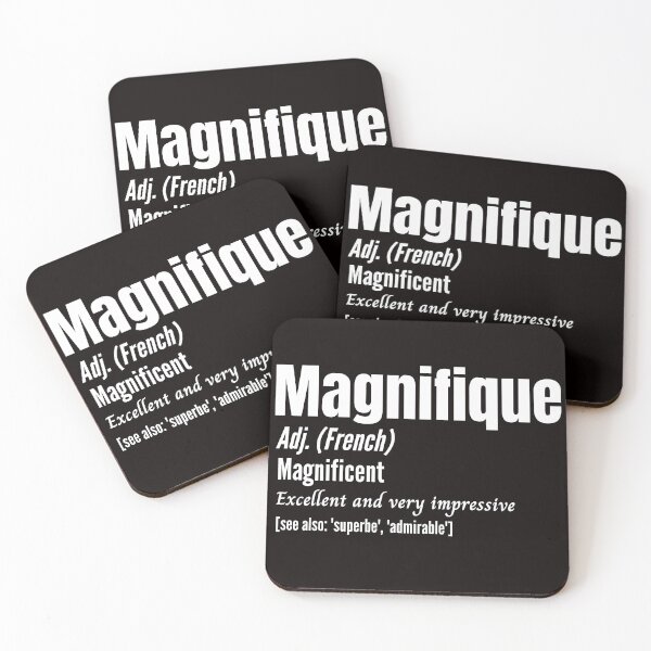 Item preview, French Funny Magnifique Magnificent Dictionary Definition designed and sold by Time4German.