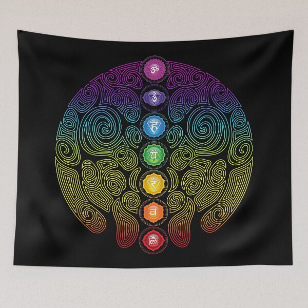 Item preview, 7 Chakra Symbols Tree - 42b ChakraC designed and sold by serenaking.