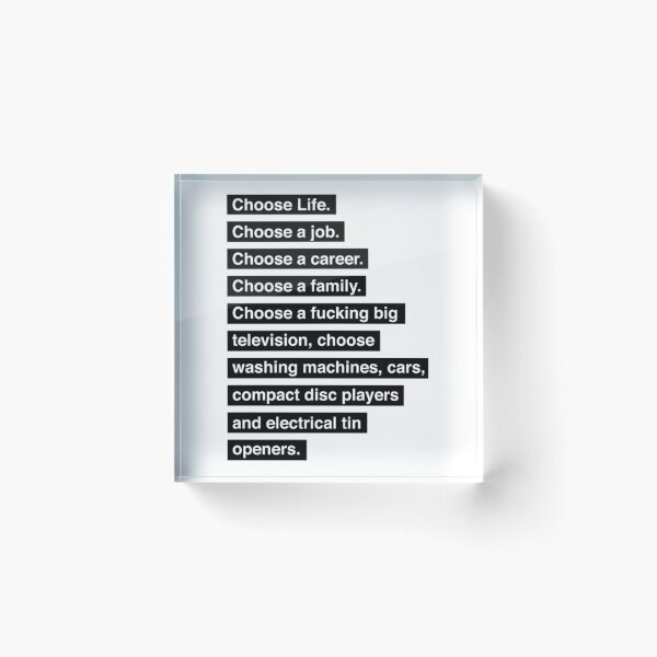 Item preview, Choose lifeTrainspotting quote designed and sold by SharonForester.