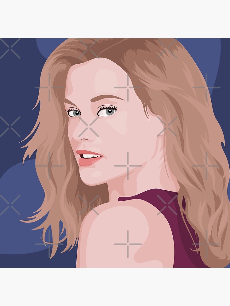 Beautiful lady with long hair portrait illustration by RyanDraws