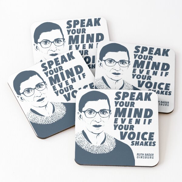 Item preview, Speak Your Mind Even If Your Voice Shakes Ruth Bader Ginsburg designed and sold by Medmac's Designs.