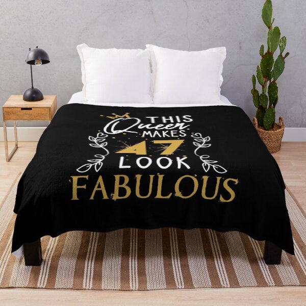 Item preview, This Queen Makes 47 Look Fabulous / Funny Birthday Gift Idea for Girls and Womens / Happy Birthday / 47th Birthday Gift / Heart and flower style idea design designed and sold by Chamssou.
