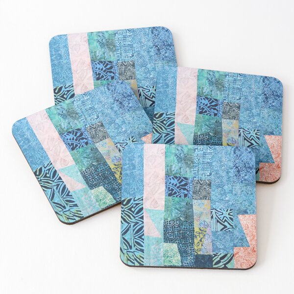 Item preview, Indonesian Batik Patchwork Blue Tone designed and sold by Lojicraft.