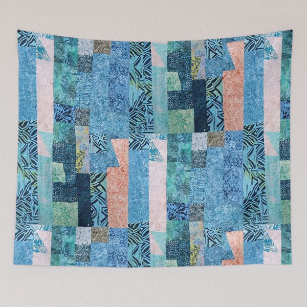 Item preview, Indonesian Batik Patchwork Blue Tone designed and sold by Lojicraft.