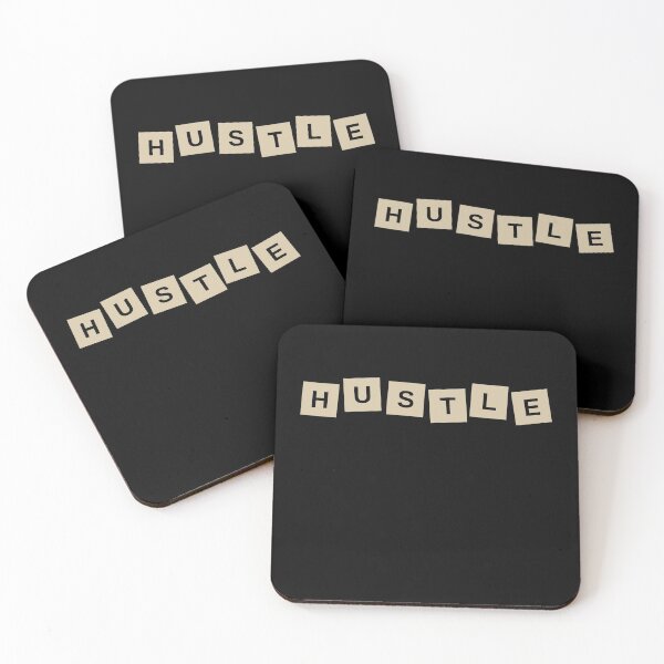 Item preview, hustle minimalist typography scrable designed and sold by Douj.