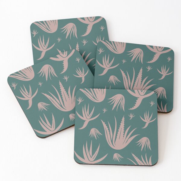 Item preview, Aloe Vera Pattern Green and Cappuccino designed and sold by color-garden.
