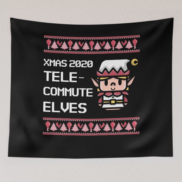 Item preview, Xmas 2020 Telecommute Elves | Cute Santa's Elf Illustration designed and sold by MAS-S.