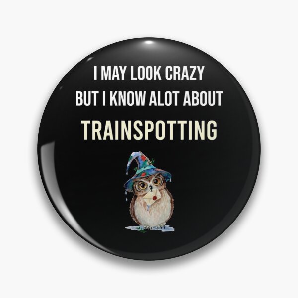 Item preview, Crazy Owl Trainspotting Railfan Train Rail Buff Railway Enthusiast Trainspotter Transport designed and sold by SharonForester.
