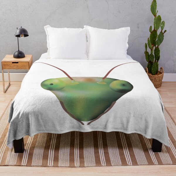 Item preview, The head of a smart, green mantis designed and sold by AzamatFantasy.