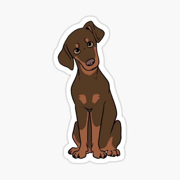 Dobermann (liver & tan) Sticker