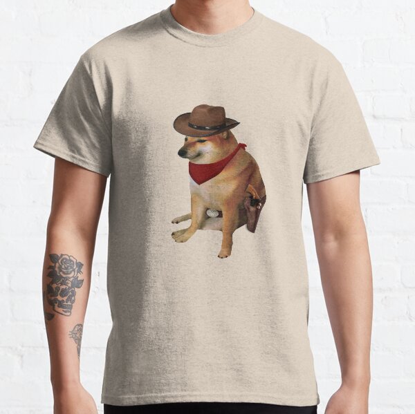 Vaquero Cheems Doge Camiseta clásica