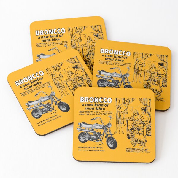 Item preview, BRONCCO MINI BIKES - ADVERT designed and sold by ThrowbackAds.