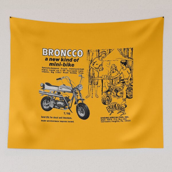 Item preview, BRONCCO MINI BIKES - ADVERT designed and sold by ThrowbackAds.