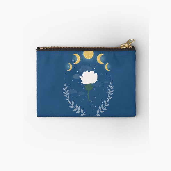 Item preview, White flower in a starry sky with moon eclipse designed and sold by SoulLiving.