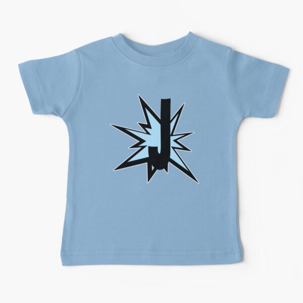 Alphabet letter J as comic cartoon monogram initials - typography Baby T-Shirt