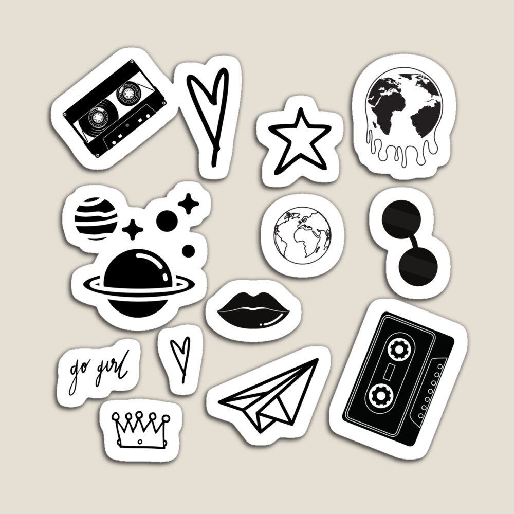 Cute black  Sticker for Sale by Hoetoons