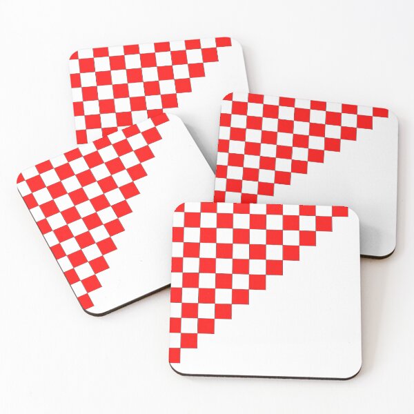 Item preview, Checkered White Red Triangle designed and sold by oxoxoxo.
