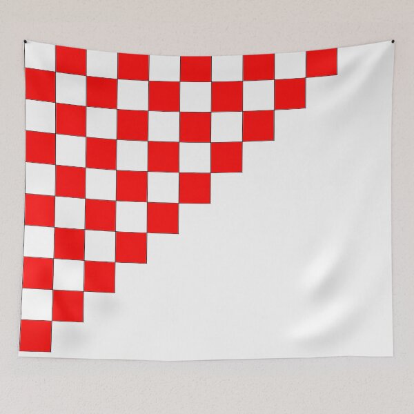 Item preview, Checkered White Red Triangle designed and sold by oxoxoxo.
