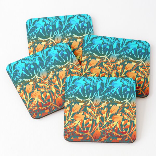 Item preview, Forest Autumn Gradient leaves collage  designed and sold by dreamofdenim.