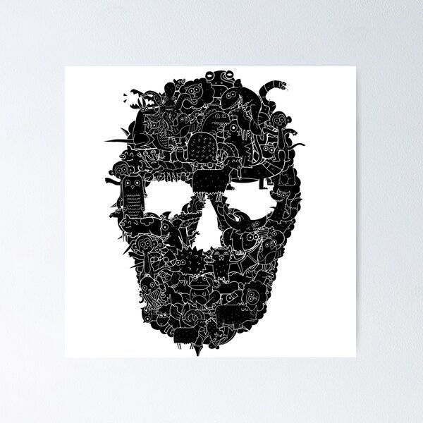 Item preview, Black Animals Skull designed and sold by CecileMJ.