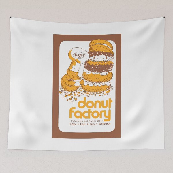 Item preview, DONUT FACTORY - RECIPES & INSTRUCTIONS designed and sold by ThrowbackAds.