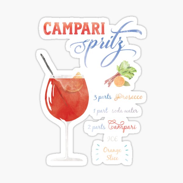 Campari Spritz Aquarell Sticker