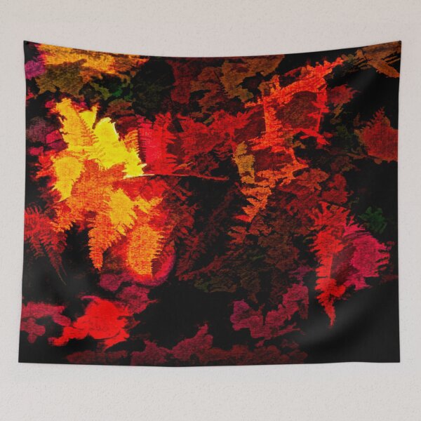 Item preview, Ferntopia abstract bright fall colors designed and sold by SulkaCreative.
