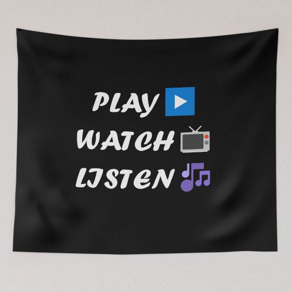 Item preview, Play Watch Listen Icons designed and sold by vibrantyy.