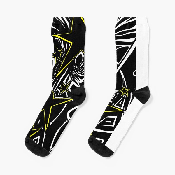 Abstract Star Painting Socks