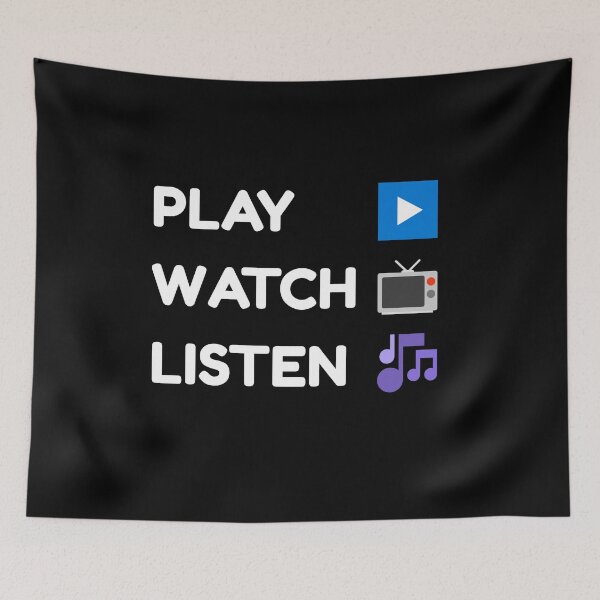 Item preview, Play Watch Listen designed and sold by vibrantyy.