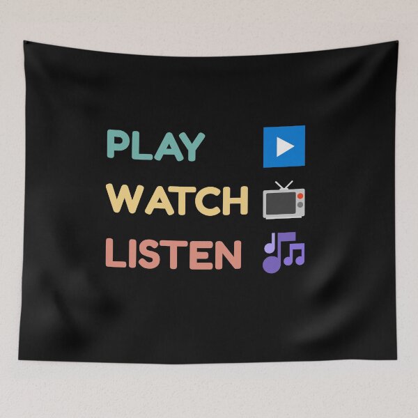 Item preview, Play Watch Listen Retro designed and sold by vibrantyy.