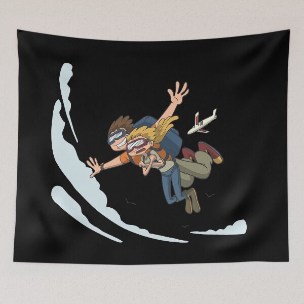Item preview, Parachutist tandem from airplane designed and sold by Monkey Ful.