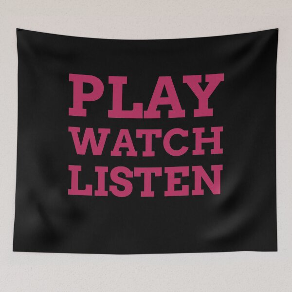 Item preview, Play Watch Listen Pink  designed and sold by vibrantyy.