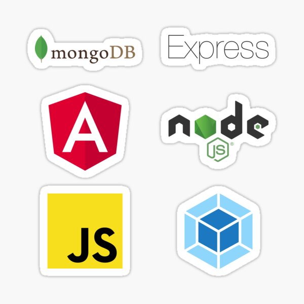 Item preview, Sticker Pack - Web Development MEAN Stack designed and sold by aladdindesigns.