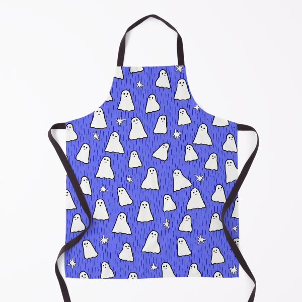 Item preview, Ghosts and Sparkles Halloween Pattern on Blue designed and sold by Harriet Linton.