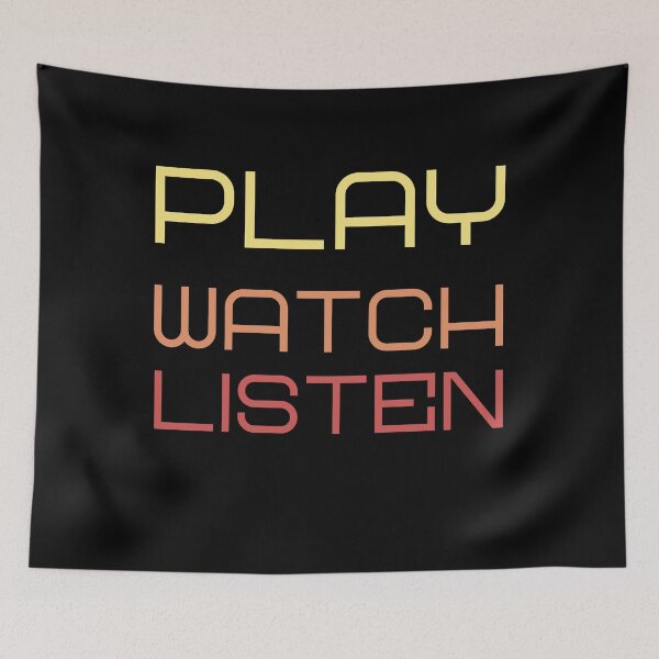Aperçu de l'œuvre Play Watch Listen Retro créée et vendue par vibrantyy.