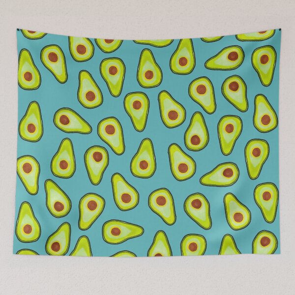 Item preview, Avocado Pattern on Blue designed and sold by Harriet Linton.