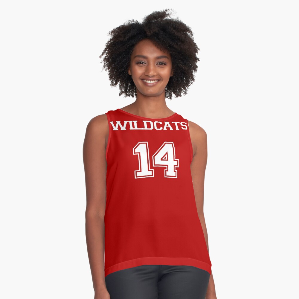 Troy Bolton 14 East High School Wildcats Red Basketball Jersey