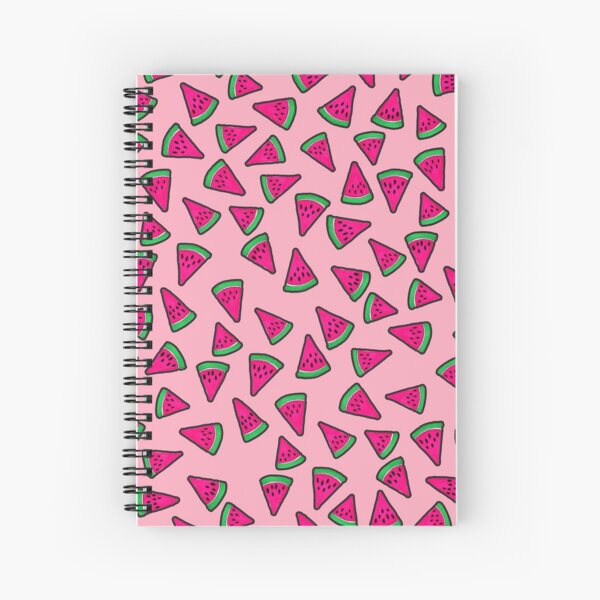 Watermelon Slices on Pink Spiral Notebook
