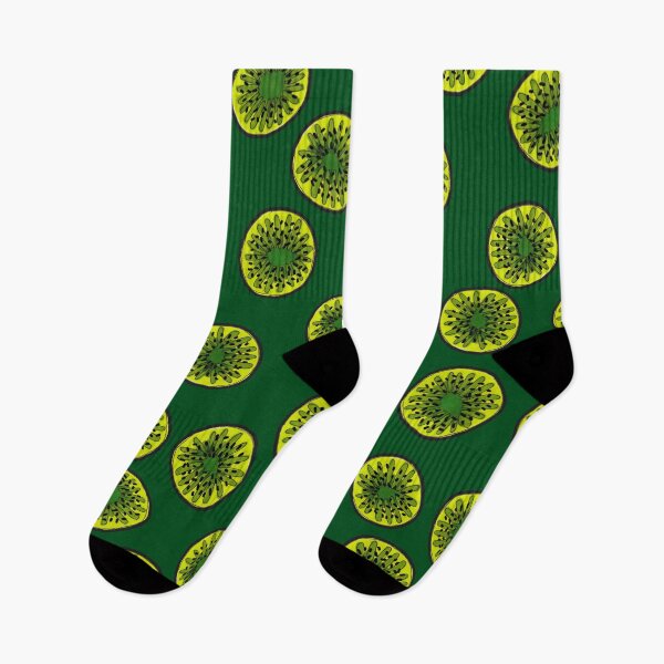 Item preview, Kiwi Slices on Dark Green designed and sold by Harriet Linton.
