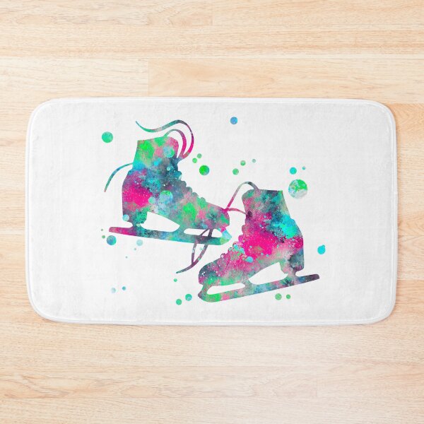 Item preview, Ice Skates Watercolor Painting designed and sold by MiaoMiaoDesign.