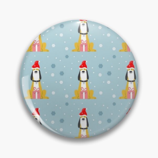 Item preview, Christmas dog with hat on blue designed and sold by tetibright.