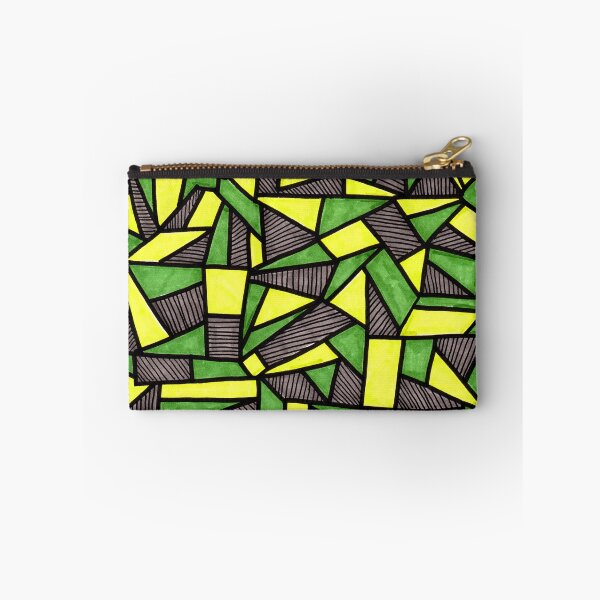 Item preview, Stained Glass Geometric Pattern in Green and Yellow designed and sold by Harriet Linton.